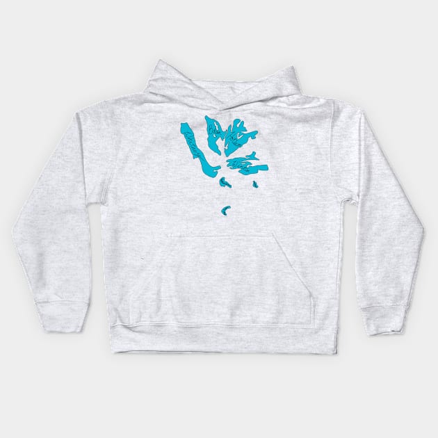 Mount Shasta Glaciers Named Kids Hoodie by CorrieMick